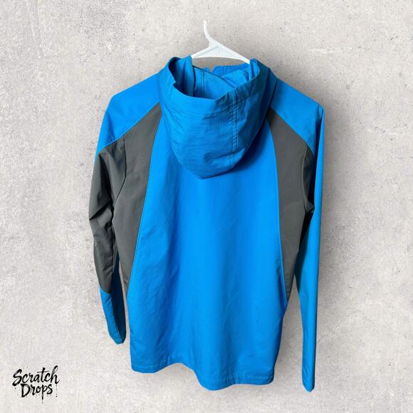 Columbia Youth Size 14/16 Large Boys Windbreaker Hooded Jacket Lightweight Coat - Picture 6 of 6